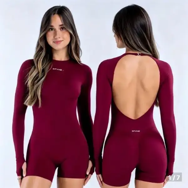Trending Wine Red Athleisure Jumpsuit For Gym Selfies & Daily Errands