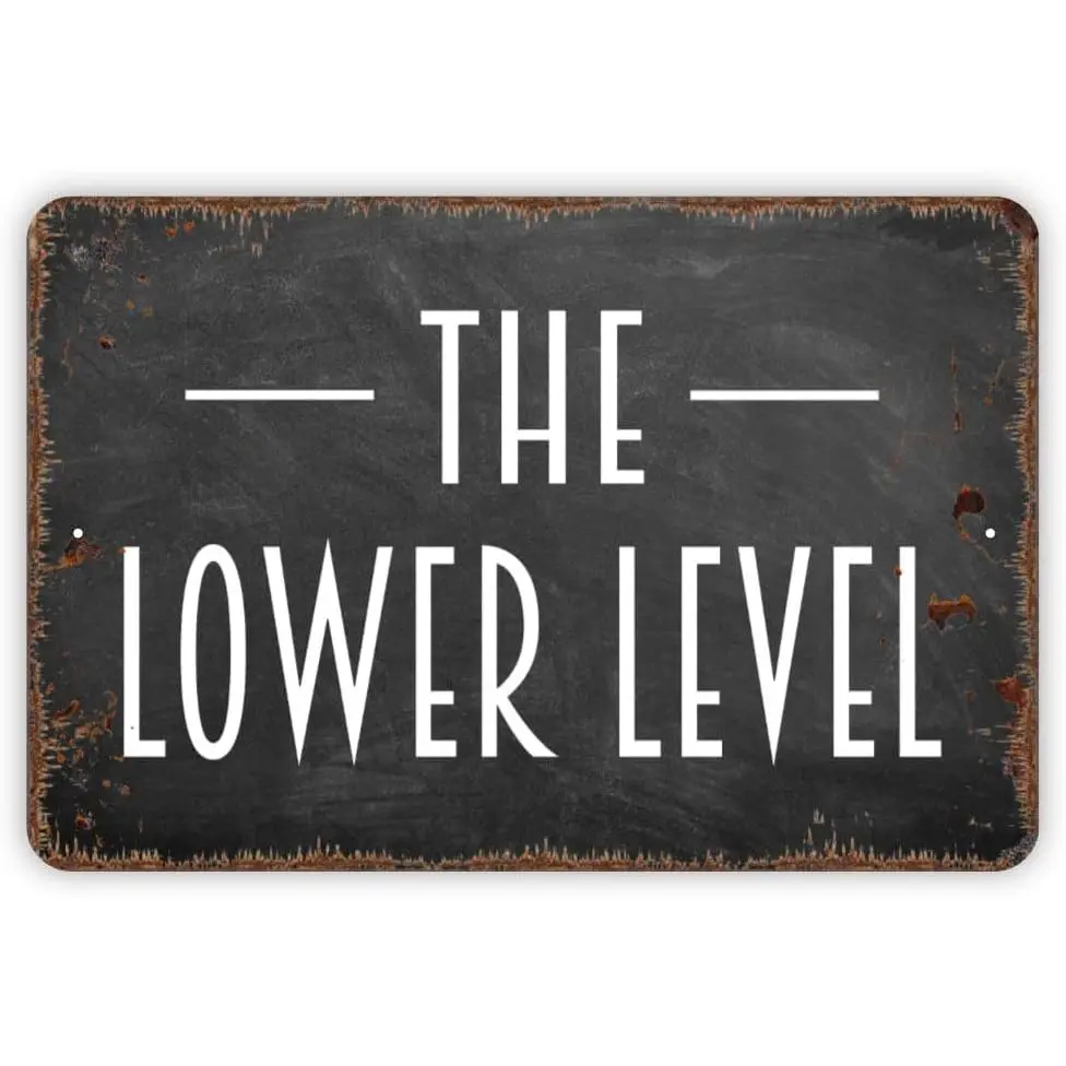 8"x12" Rectangular The Lower Level Metal Sign - Indoor/Outdoor Home Decor, Ideal Outdoor Gift for Home Supplies Display