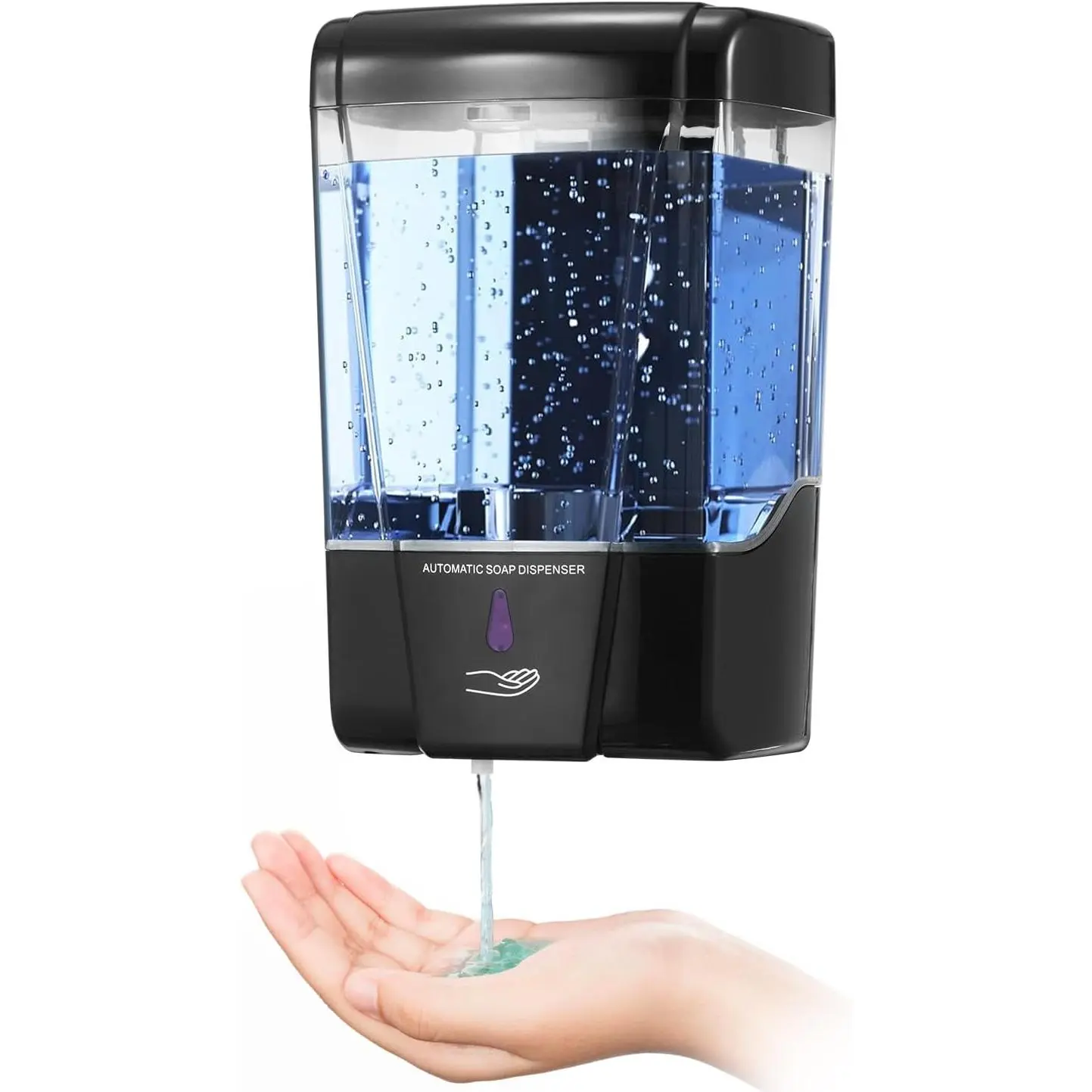 Soap Dispenser Touchless,600 ml / 20 oz Hand Soap Dispenser,Wall Hand sanitizer Dispenser for Offices Home HotelBlack