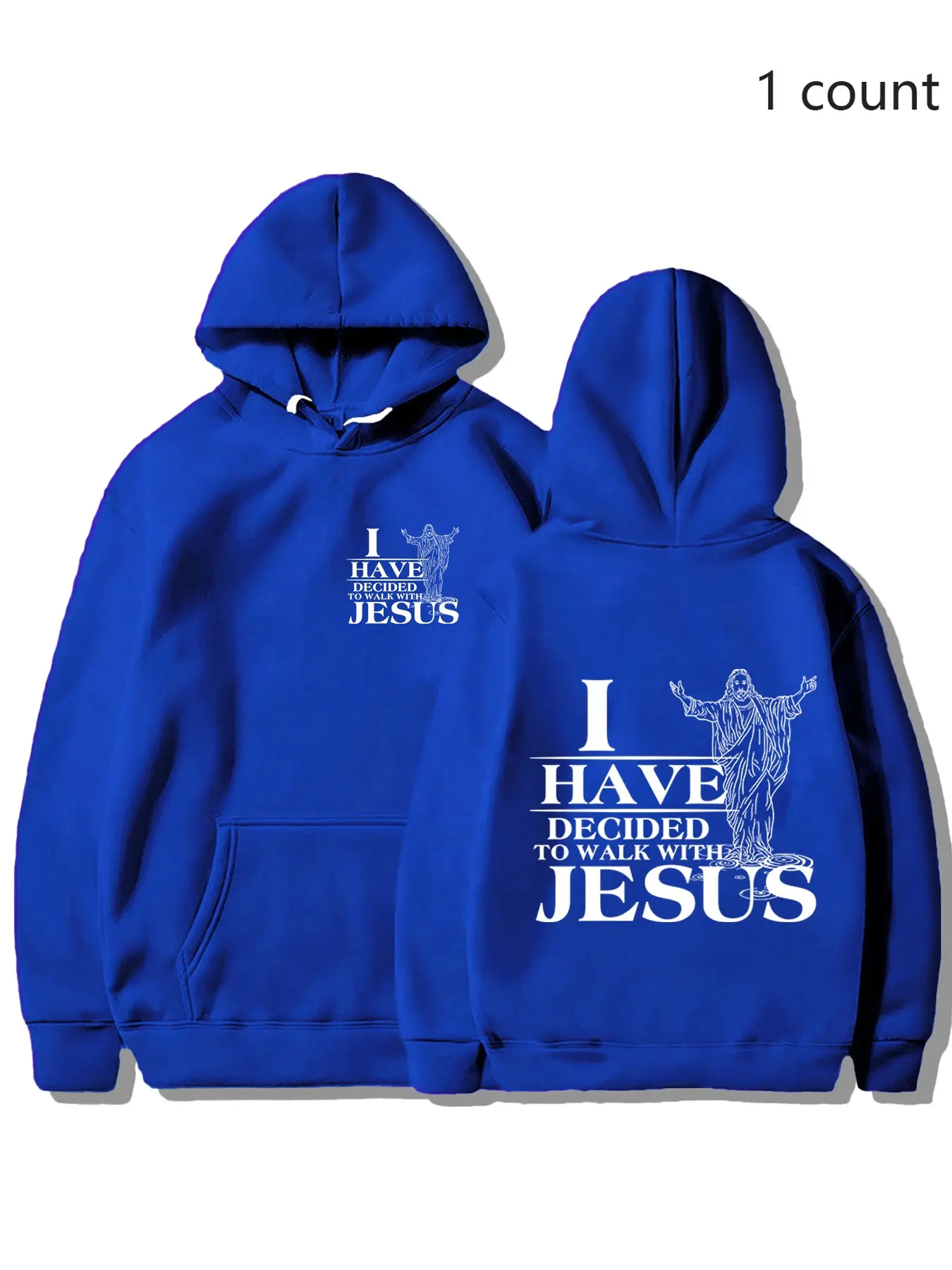 Sober Ny Jesus Figure Hoodie, Unisex Fleece Pullover, Halloween Pattern, Casual Streetwear, Kangaroo Pocket, Multiple Colors