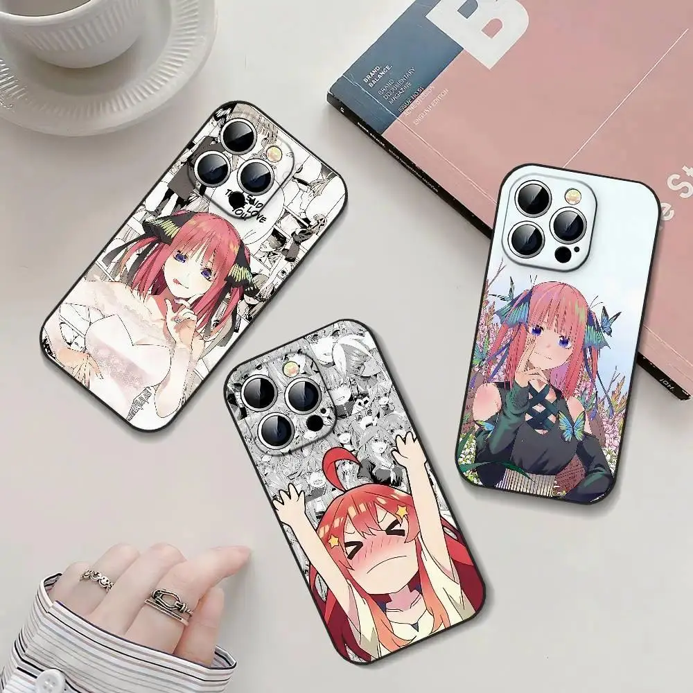 The Quintessential Quintuplet Anime Phone Case For iPhone 11-17 Pro Max/Plus & Samsung Galaxy S23-S25 Slim Black Shockproof Protective Cover Gift for Fans
