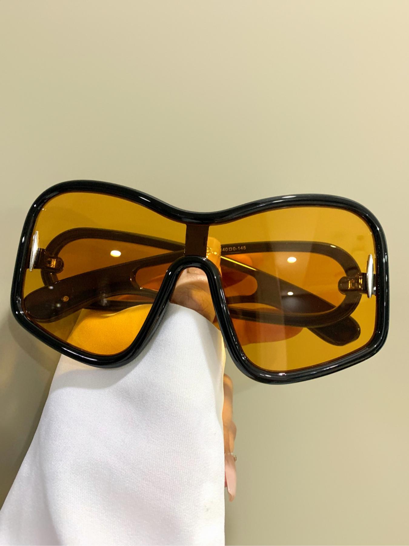 Unisex Punk Style Large Frame Glasses, Style Trendy Casual Eyeglasses for Travel Use, Novelty Frame Legs Glasses, Fashion Accessories for Outdoor Activities