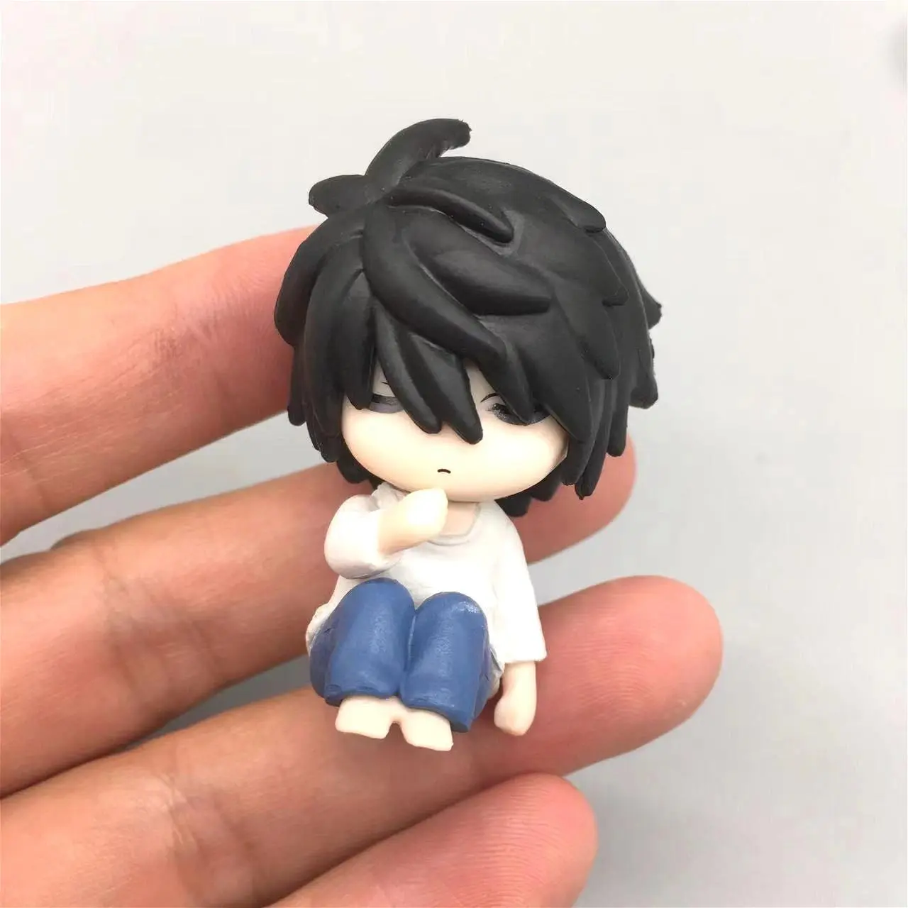 2026 New hot item Death Note Kawaii Shoulder-To-Shoulder Anime Light Yagami Amane Misa Ryuk Sitting Waiting Ornaments Collection Figures Toys Gift