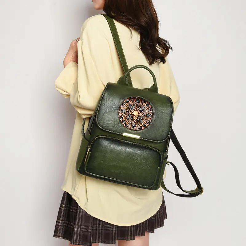 Retro Backpack, Niche, High-end, Light Luxury Backpack, Commuter Bag, Large Capacity Bag For Women