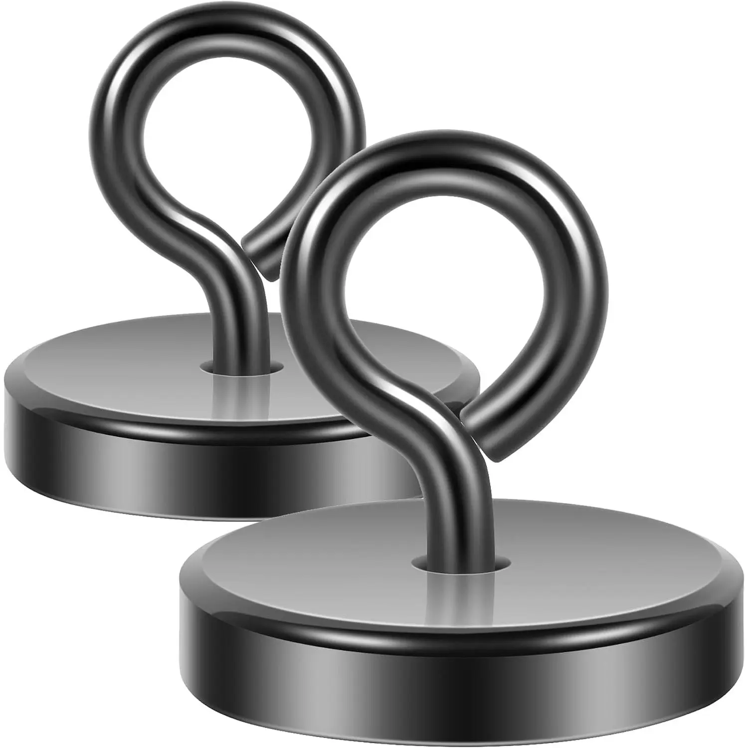 Hooks,120lb Heavy Duty Earth  with Hook for Refrigerator, Extra  Cruise Hook for ,  Hanger for Cabins, Grill(Black,2 Pack)