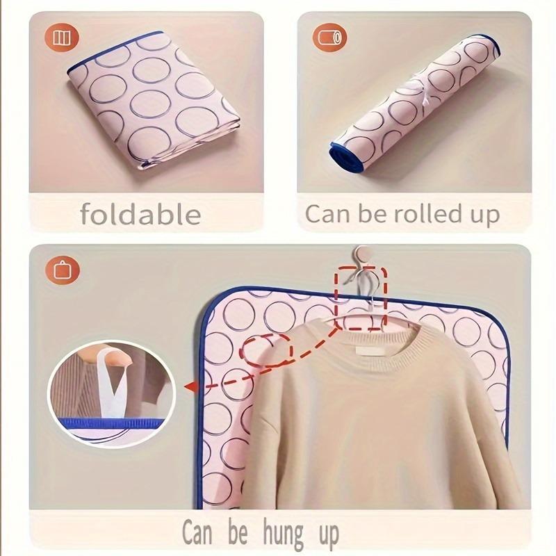 Foldable Heat Resistant Ironing Mat,  1 Count Portable Non-slip Ironing Pad, Ironing Board Cover for Travel and Home Use