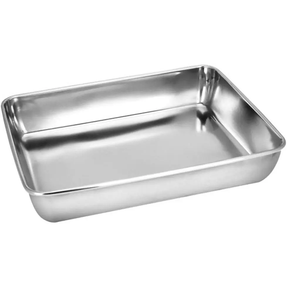 Heavy Duty Stainless Steel Sheet Pan Cookie Sheet Deep Edge Baking Pan for Toaster Oven, Superior Mirror Finish Dishwasher Safe (9.65 * 11.8 * 2.36 inches)