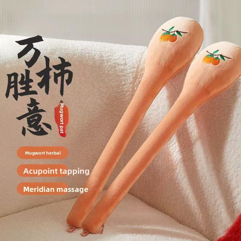 Meridian massage stick, health care tapping device, back and shoulder massager, moxa massage hammer, traditional Chinese medicine meridian stick for unblocking meridians