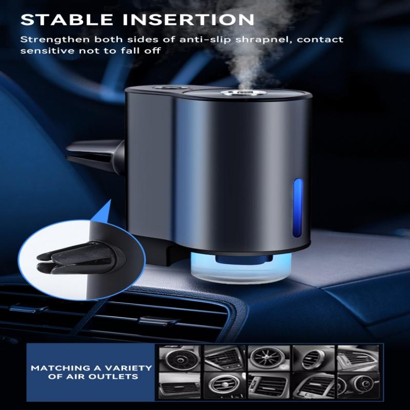 Smart Car Air Freshener, USB Rechargeable Car Air Freshener with 3 Adjustable Modes, Car Fragrance Diffuser, Car Interior Accessories