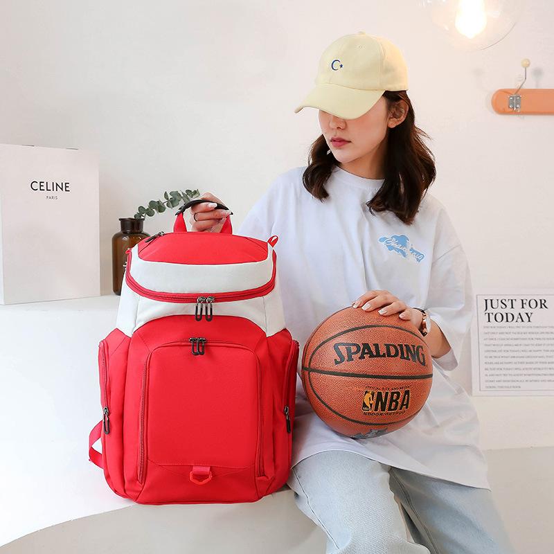 Shoulder basketball bag storage large capacity multi-function student special sports training backpack men's travel logo