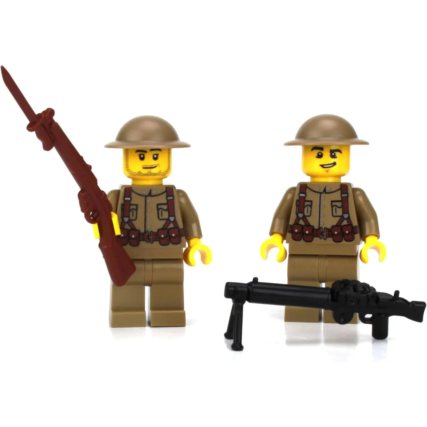 1.6 Inches Tall US Army WW1 Doughboy Soldiers Collectible Custom Minifigures| Genuine Military Minifig | Printed in The USA | World WAR | Great Gift for Teen to Adult AFOL