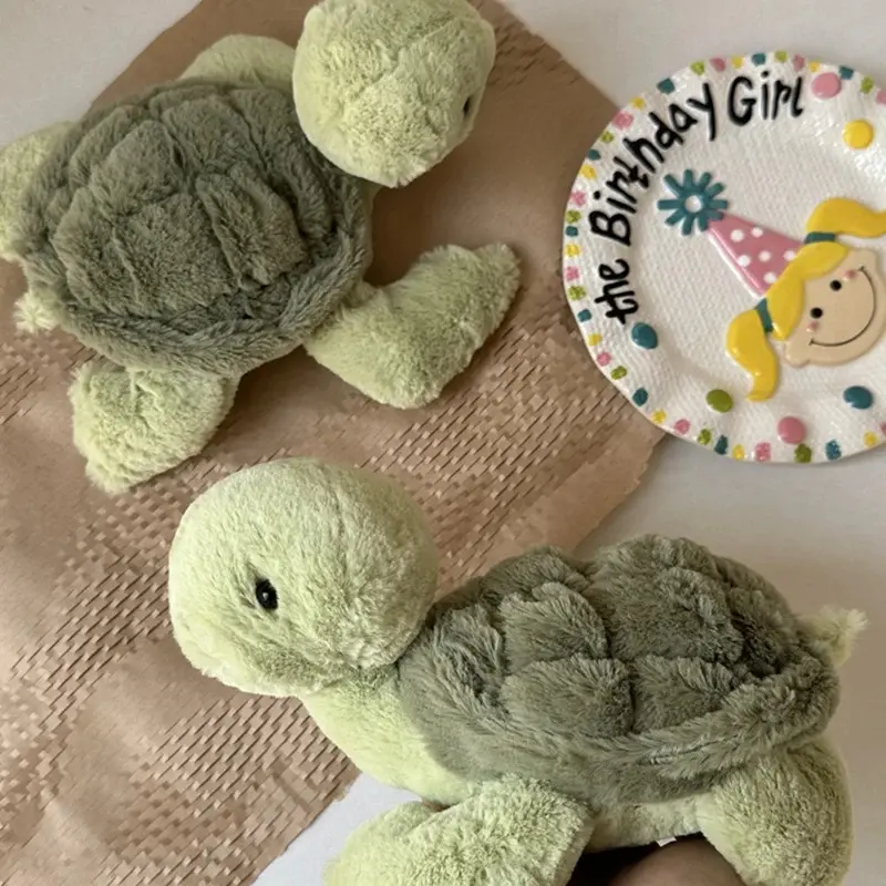 Realistic Sea Turtle Plush Toy, Soft Cute Tortoise Stuffed Animal Doll, Portable Plush Keyring for Car Bag Decoration, Kids Gift