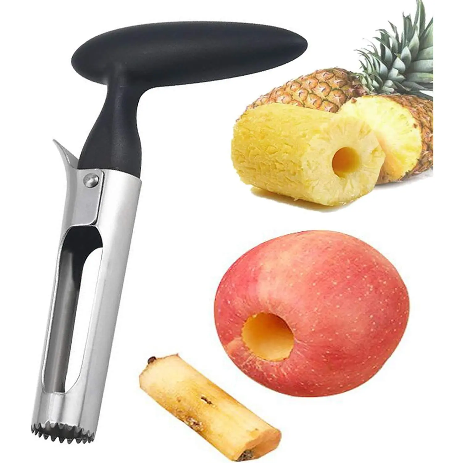 Corer Stainless Steel Kitchen Gadget Tool Fruit Seeder  Corer Remover, Stainless Steel  or Pear Core Remover Tool for -Kitchen with  Serrated