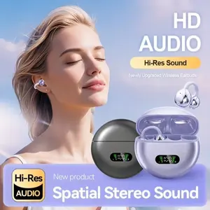 New Hot TWS Bone Conduction Earphone Bluetooth 5.3 Earbuds Clip Sport Sleep Headphone Digital Display Headsets For Xiaomi Airpod