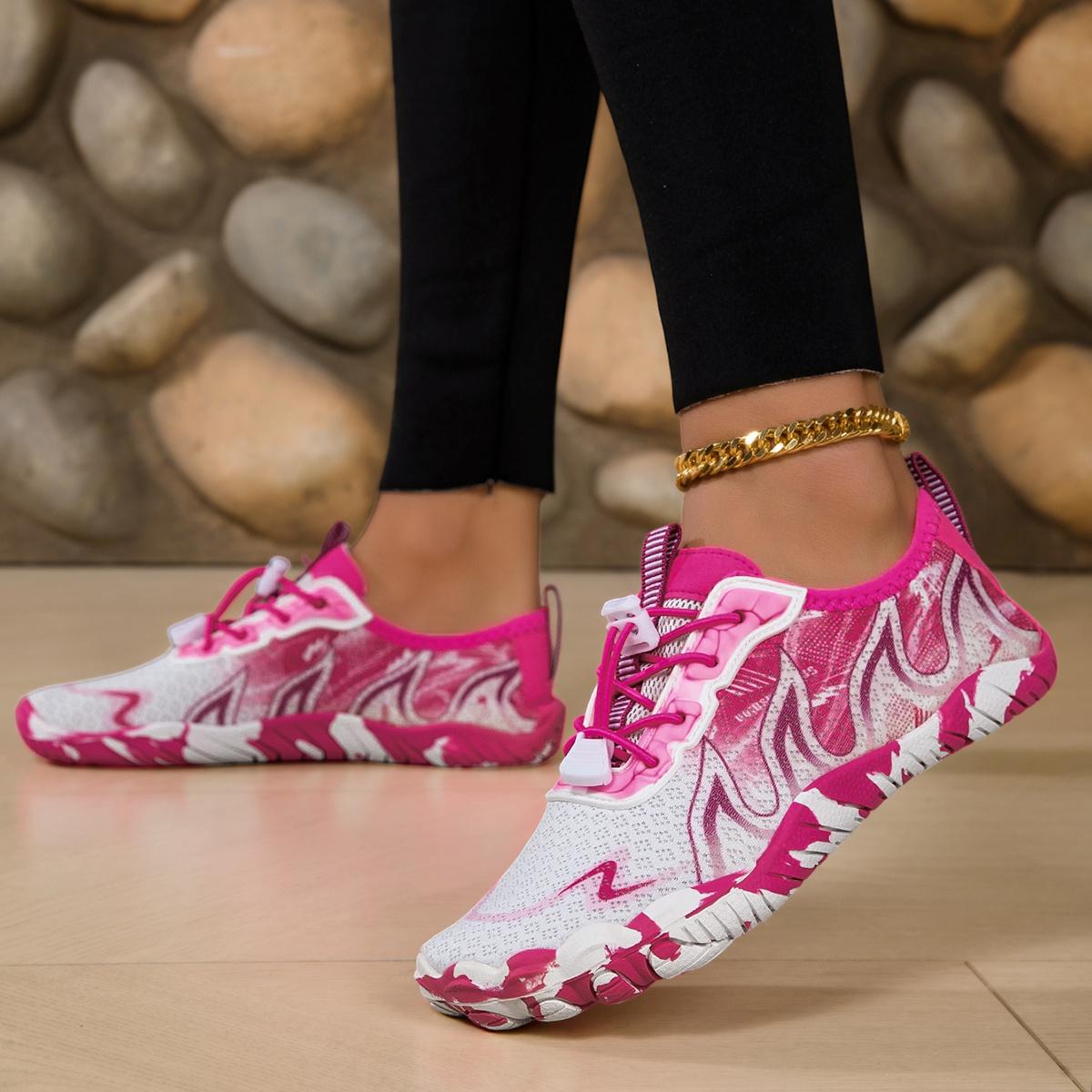 Women's hiking barefoot shoes, women's water shoes, fitness yoga shoes, non-slip outdoor sports multifunctional training shoes, women's lightweigh, quick-dry, non-slip, breathable, fabric upper design, ENA sole