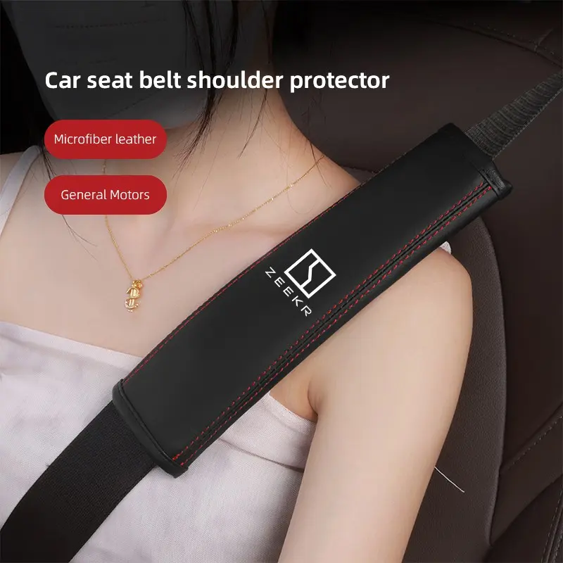 2Pcs Car Seat Belt Shoulder Cover Safety Belts Cushioning For Zeekr 001 FR MIX 009 007 GT Zeekr X 7X 9X