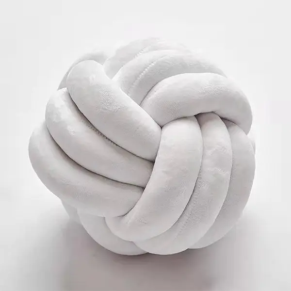 Pre-order Viral Knot Pillow Ball Pastel Pink Ultra Soft Plush Round Knotted Cushion Scandinavian Aesthetic Room Decor Popular  Home Accessory
