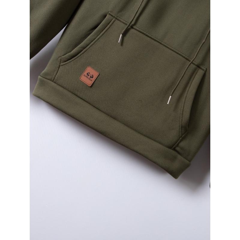 Men's Half-Zip Pullover Hoodie - Soft Cotton-Blend Fleece, Kangaroo Pocket, Drawstring Hood, Relaxed Fit, Reinforced Stitching SpringStatements