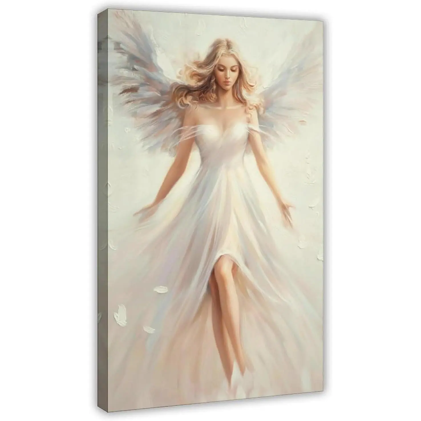 Girl With White Wing 2 Canvas Poster Wall Art Prints, Home Decor Artwork for Bedroom & Living Room Aesthetic Murals