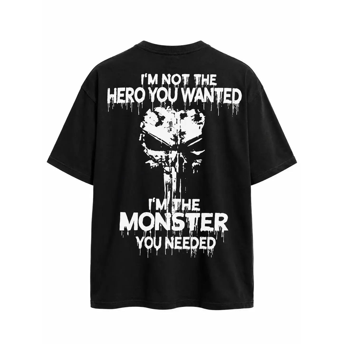 Dark Skull Graphic T-Shirt for Men, Gothic Streetwear Oversized Tee, Vintage Punk Rock Casual Shirt, Unisex Graphic Top