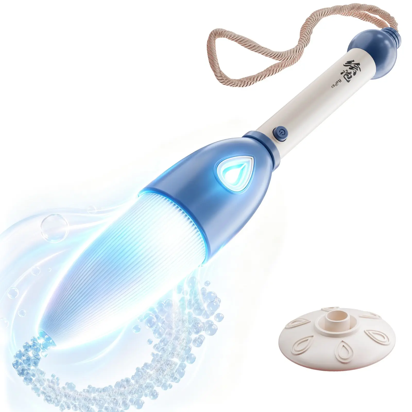 Paintbrush Bubbles Machine with Lights, Handheld Electric Automatic Bubbles Wand Toy for Kids, Birthday & Christmas Gifts