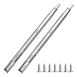 VEVOR Drawer Slides, 24 inch, 10 Pairs Full Extension Ball Bearing Cabinet Rails, 100 LB Load Capacity Heavy Duty Side Mount Dresser Drawer Slides, Drawer Track Runners for Kitchen DIY Replacement