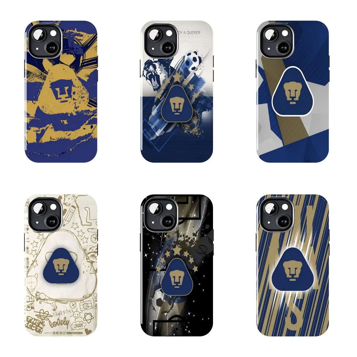 [Magnetic Design]6 Styles Pumas UNAM Club Crest Art Phone Case, Slim Anti-Drop Protective Cover, Liga MX Soccer Team Design Case for iPhone 16/15/14/13/12 Pro/Plus,back to school,back to school haul