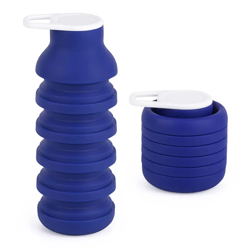 Silicone Foldable Cup For Travel Outdoor Sports Water Bottle Portable Collapsible Thin Cycling Cup 600ml