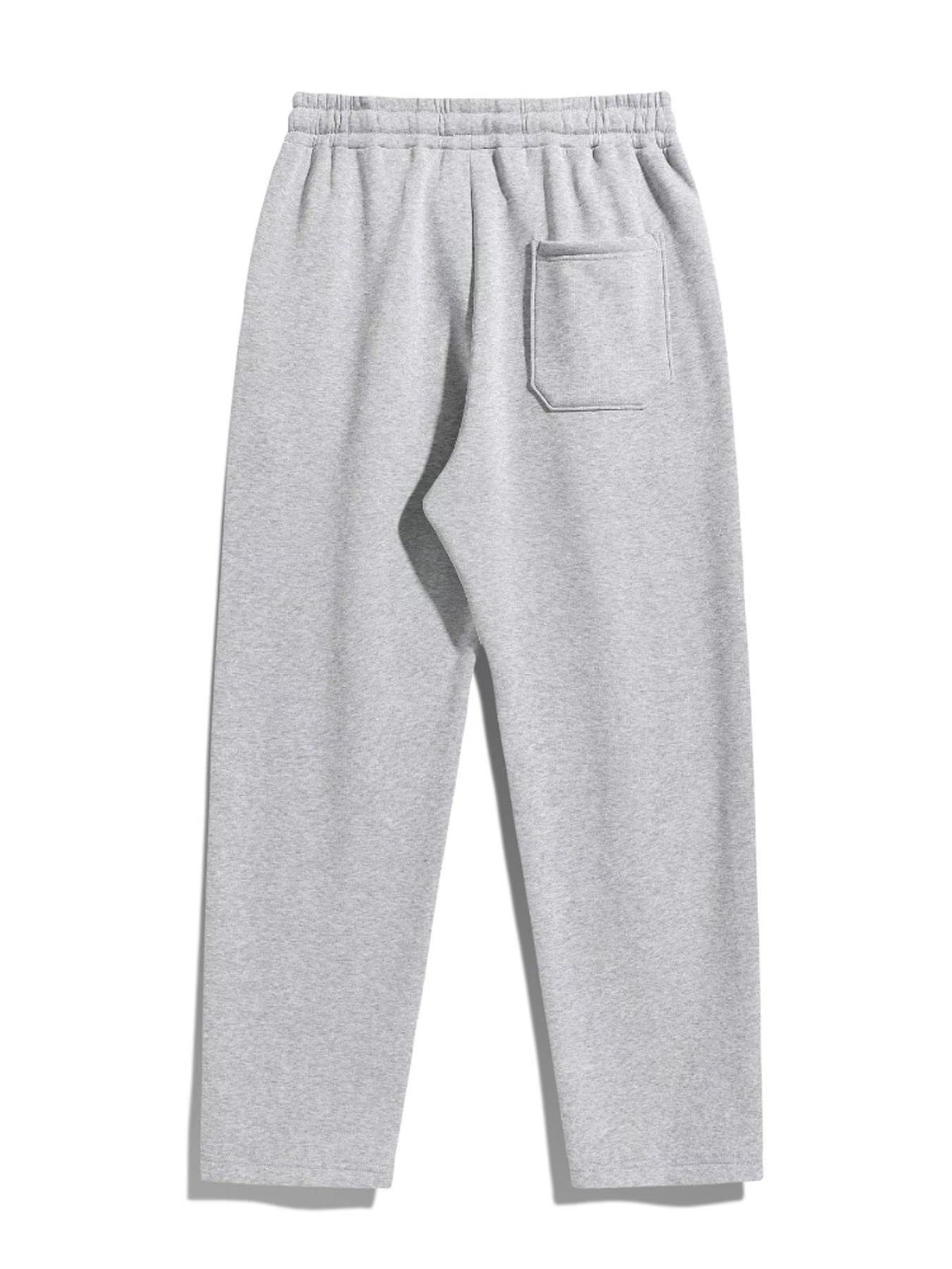 Multi piece set suitable for all seasons, men's solid color drawstring hanging pants, gray fashionable casual multifunctional comfortable loose pants, street style gray fashionable soft men's pants, autumn clothing pants suitable for sports and daily life