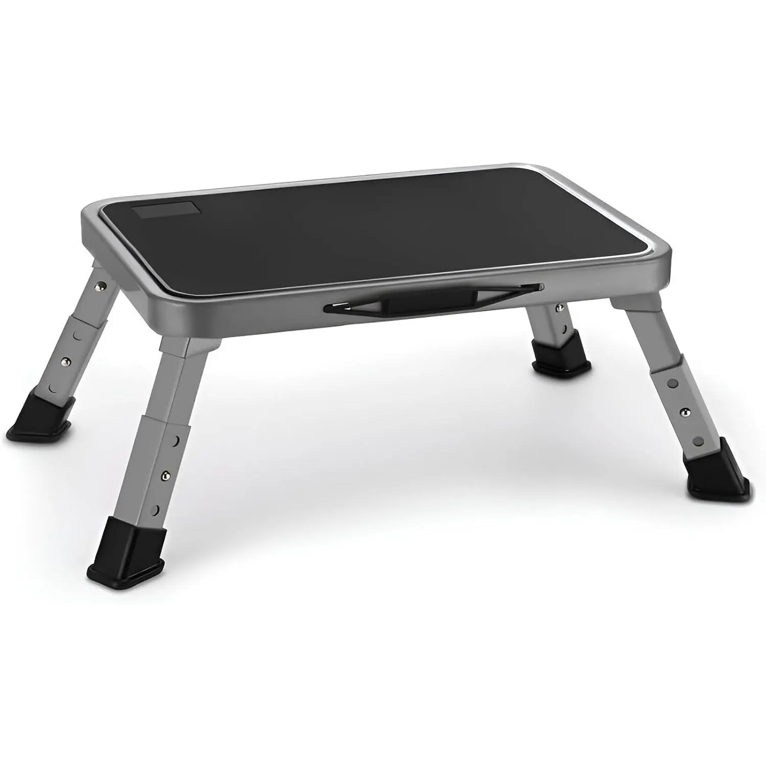 Folding Step Stool for Adults, Height-Adjustable Small Step Stool | Step Ladder with Non-Slip Platform for Adults or Kids in Kitchen, Home, Rv,330 Lbs Capacity, Gery