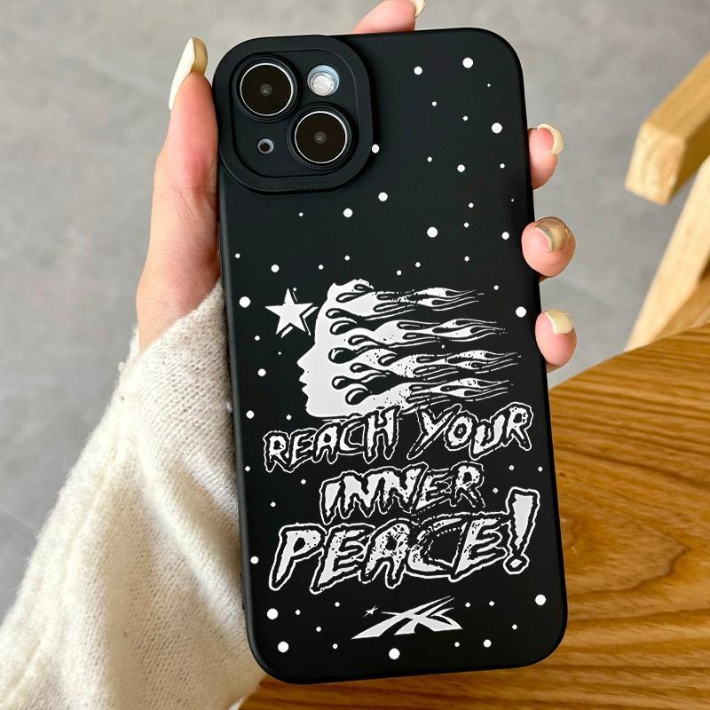 Creative Graffiti Pattern Phone Case, Shockproof Phone Protective Cover, Phone Accessory Compatible with iPhone 11 12 13 14 15 16 17 Pro Max