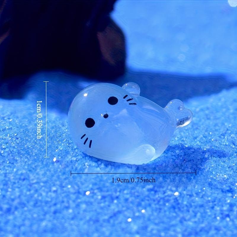 Glowing Mini Seal Resin Figurines Set, Creative Desktop Home Decor, Random Cute Cartoon Animal Models, Perfect Gift Idea, Cute Collectible Figurines
