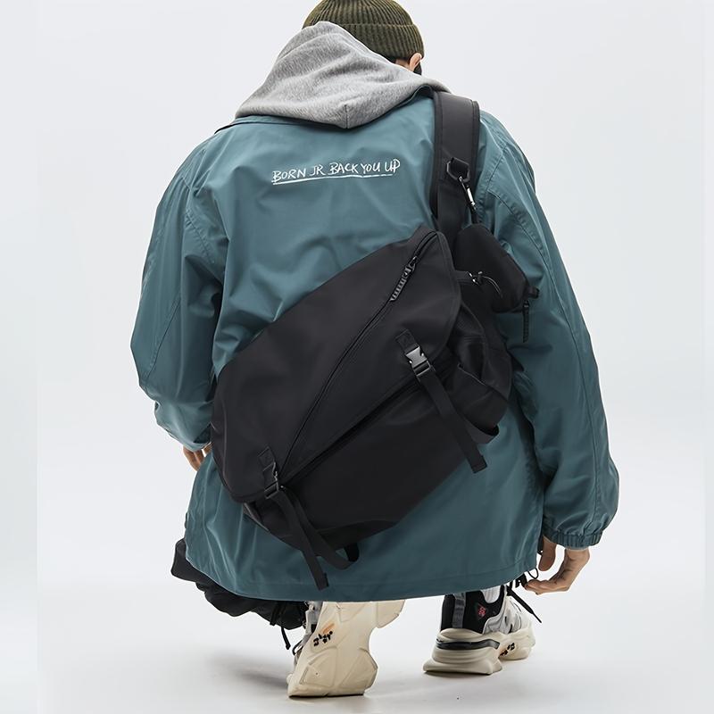 BIGWIG Crossbody Bag for Men Teenagers, Fashion Japanese Style Messenger Bag, Large Capacity Work Bag, Casual Streetwear Shoulder Satchel for School, Travel & Everyday Use