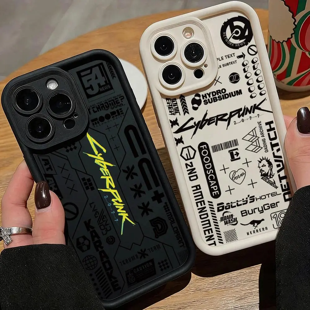 Anime C-Cyberpunks Cool Phone Case For IPhone 17 16e 16 15 14 13 12 11 Air Pro Max Plus Samsung Galaxy S26 S25 S24 S23 S22 Soft TPU Back Cover