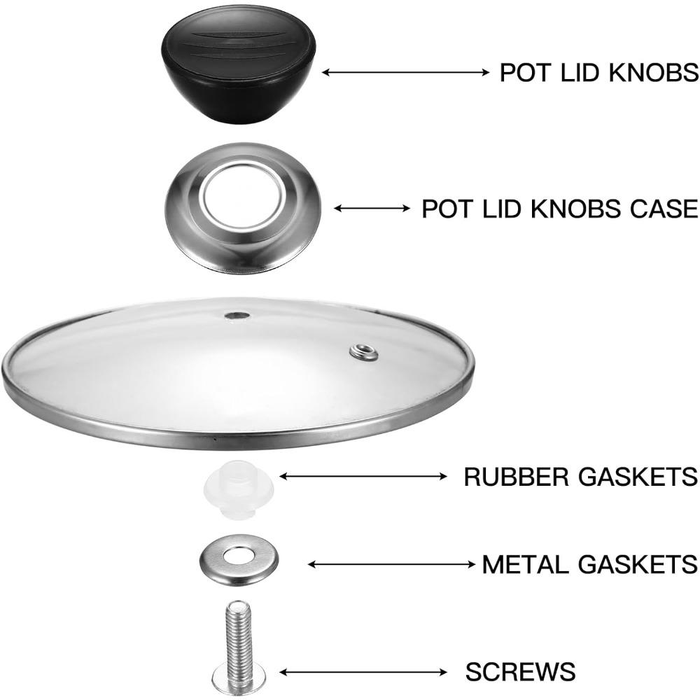 Pot Lid Knobs, 10 Pieces Replacement Pot Lid Top Knobs, Kitchen Cookware Lid Replacement Knobs, Universal Pot Lid Grip, Pot Lid Knob Handle, Suitable For Casserole,Glass Pot Lid Knobs