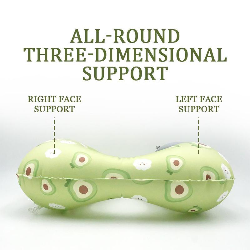 Inflatable Travel Pillow, Neck Pillow for Traveling Airplanes Train Car Office, Portable U-Shaped Blow Up Neck Support Pillow