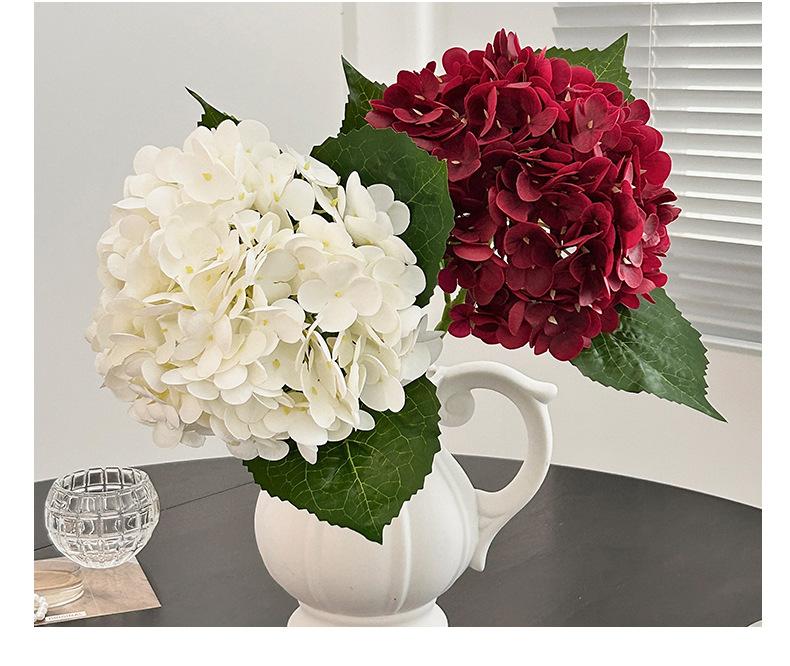 3D Moist Feeling Big Hydrangea Artificial Flower 176 Pieces Hotel Decorative Floral Wedding Decoration Fake Flower Film Hydrangea