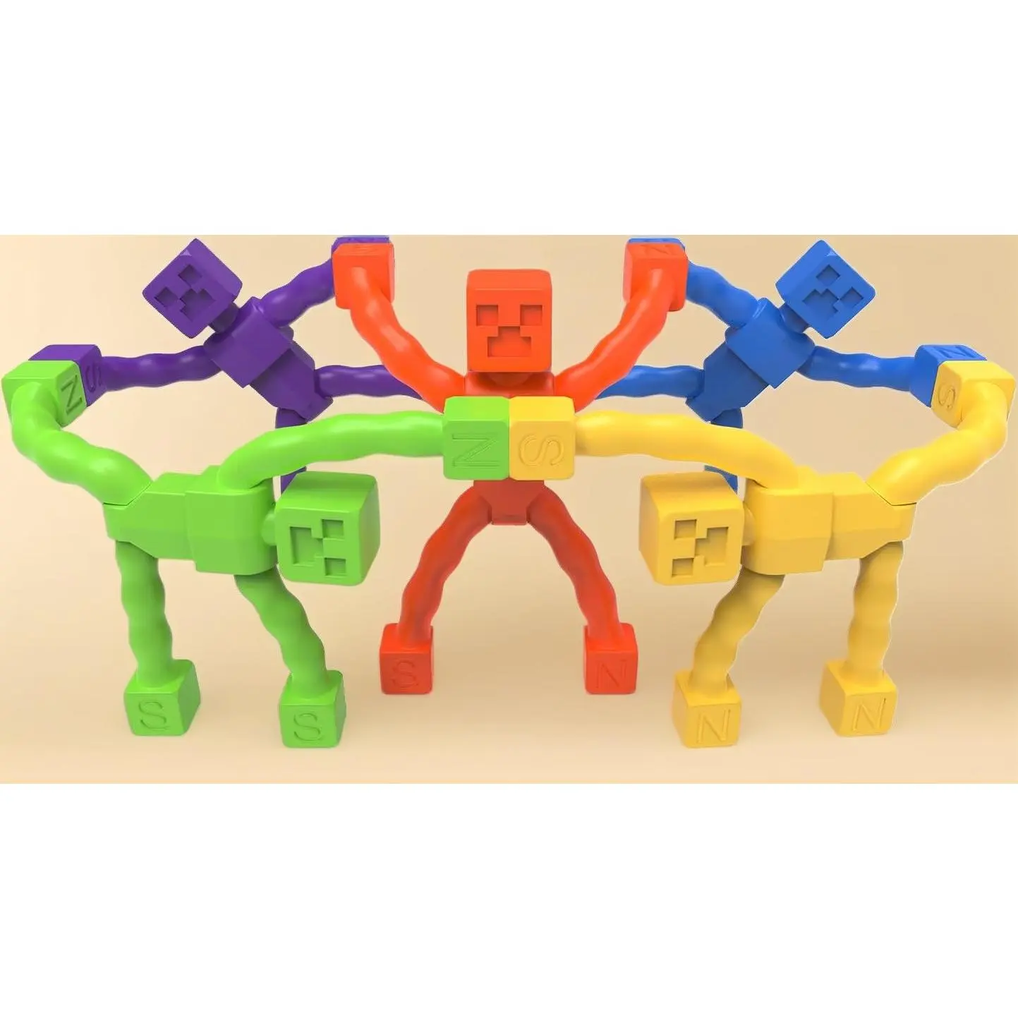10Pcs Magnetic Robot Fidget Toys, Transformable Sensory Travel Toys for Kids Toddlers Stress Relief