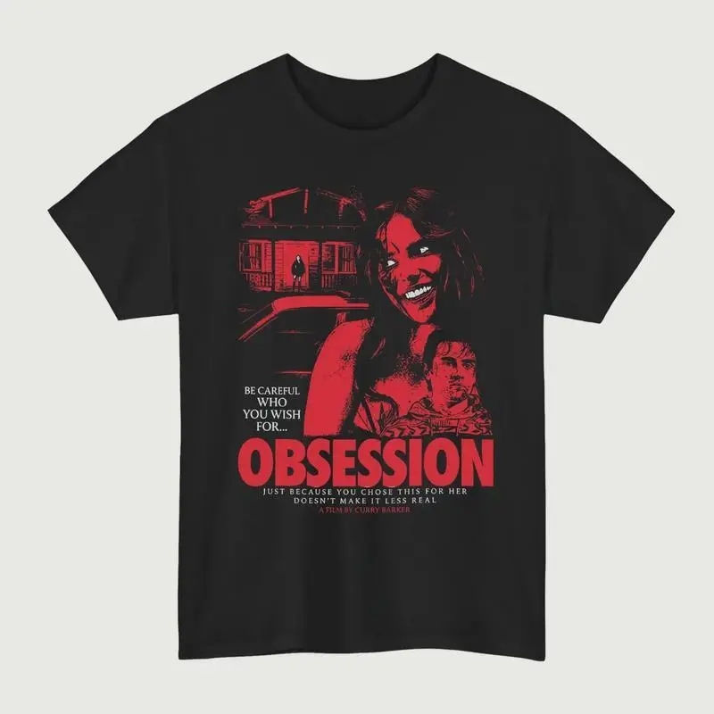 Unisex Obsession Graphic Oversized Round Neck Short Sleeve T-Shirt, Streetwear Printed Soft Cotton Casual Top, Mens Casual Wear