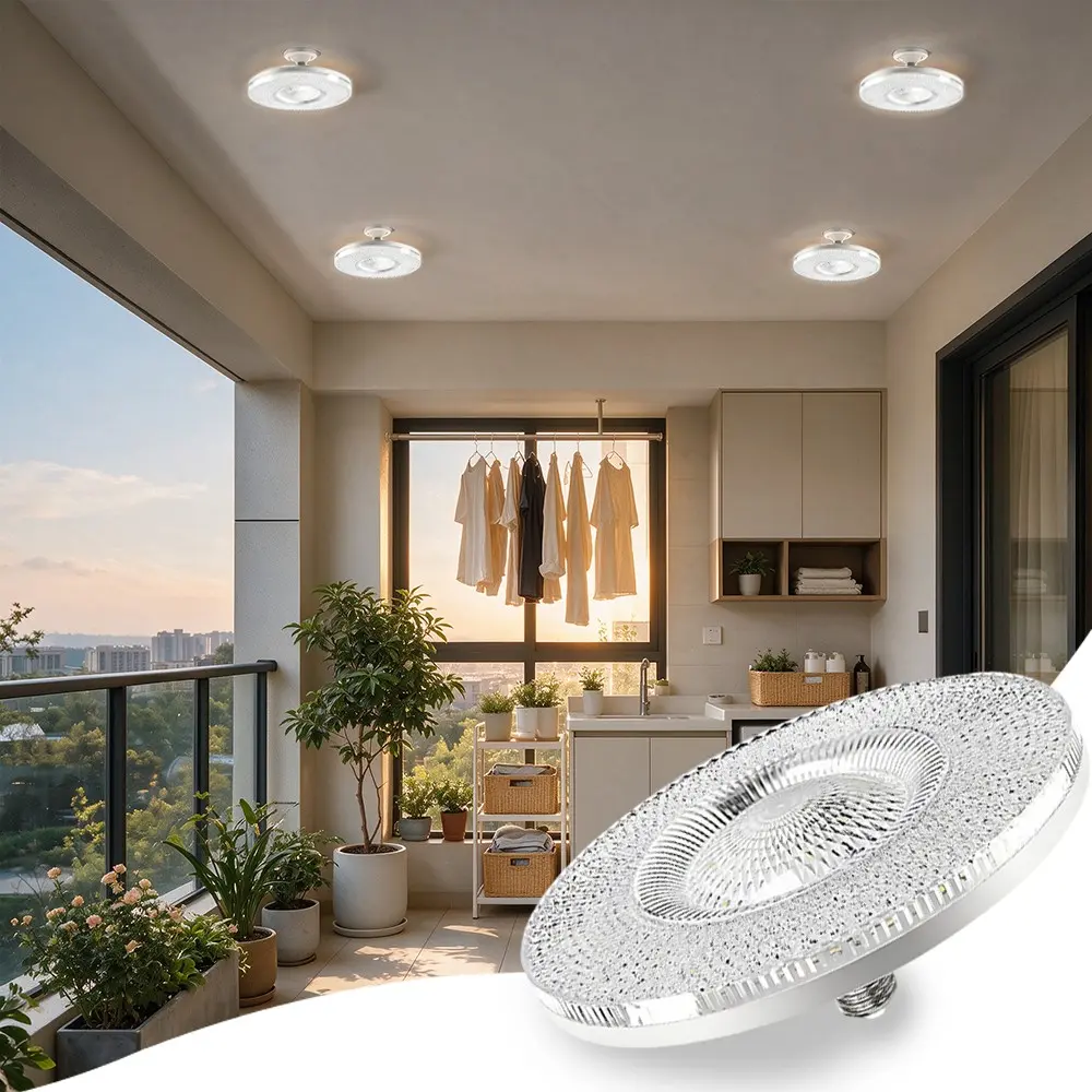 E27 Fly Disk LED Light Bulb, Light 15w 220v, High Brightness Energy Saving, E27/e26 Base, Ideal for Hallway, Bedroom, Garage Lighting