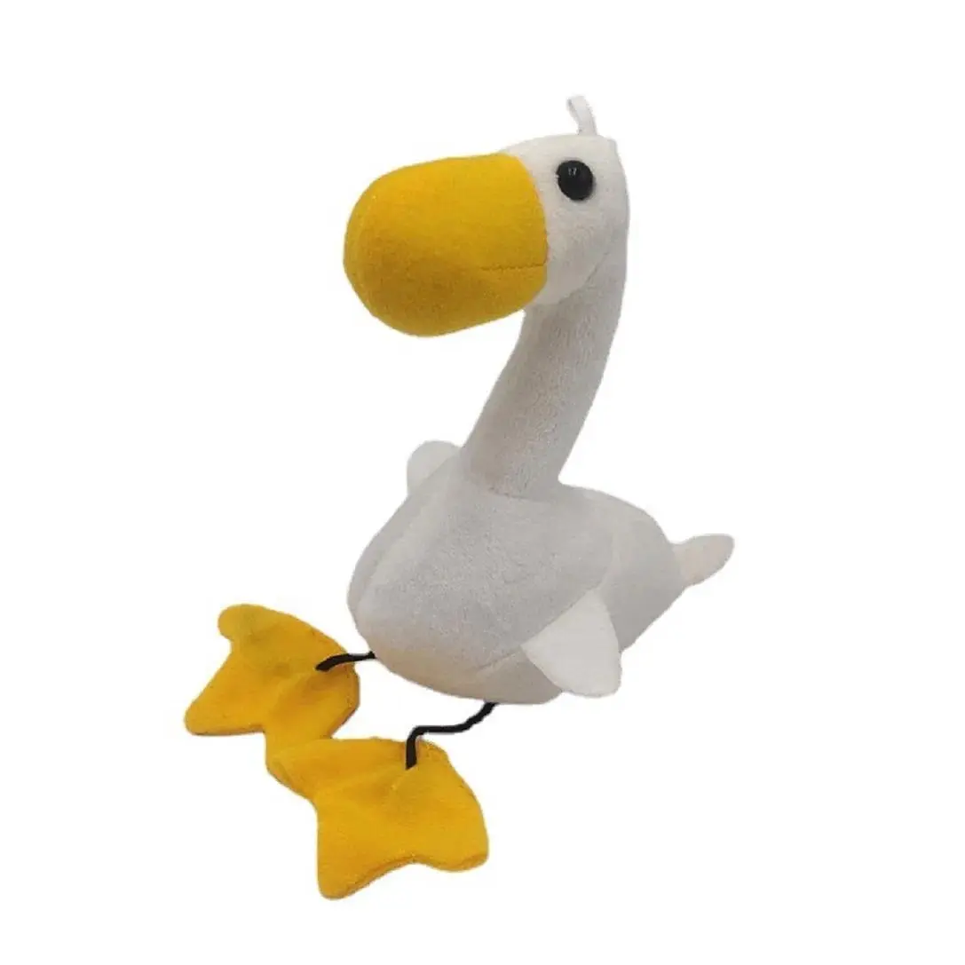 Cute little white goose plush toy keychain pendant, soft toy keychain backpack decoration