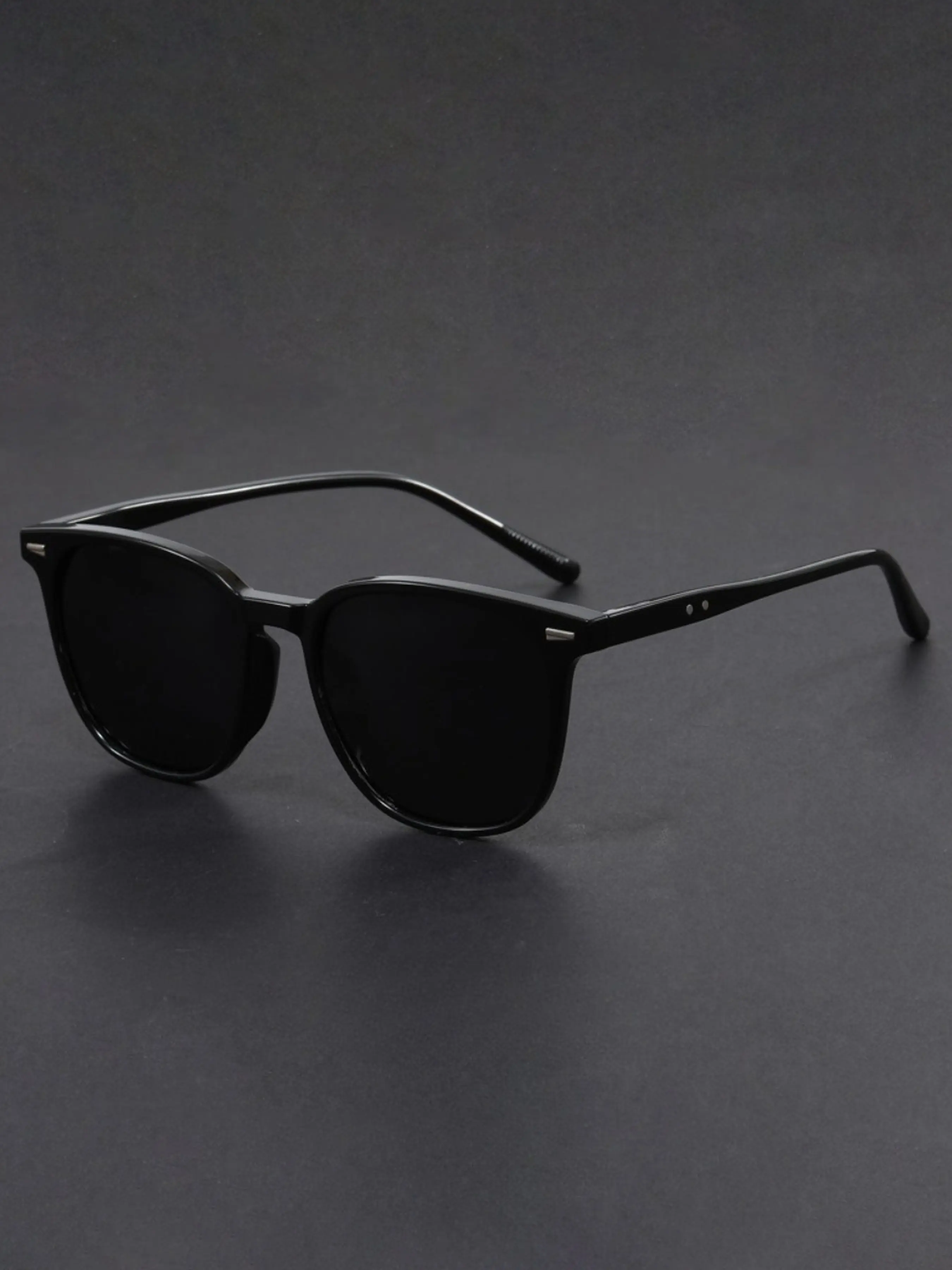 COJOS Classic Rounded Square Frame Sunglasses Thin Frame with Rivet Decoration Comes with Light Luxury Gift Box Stylish Sunglasses