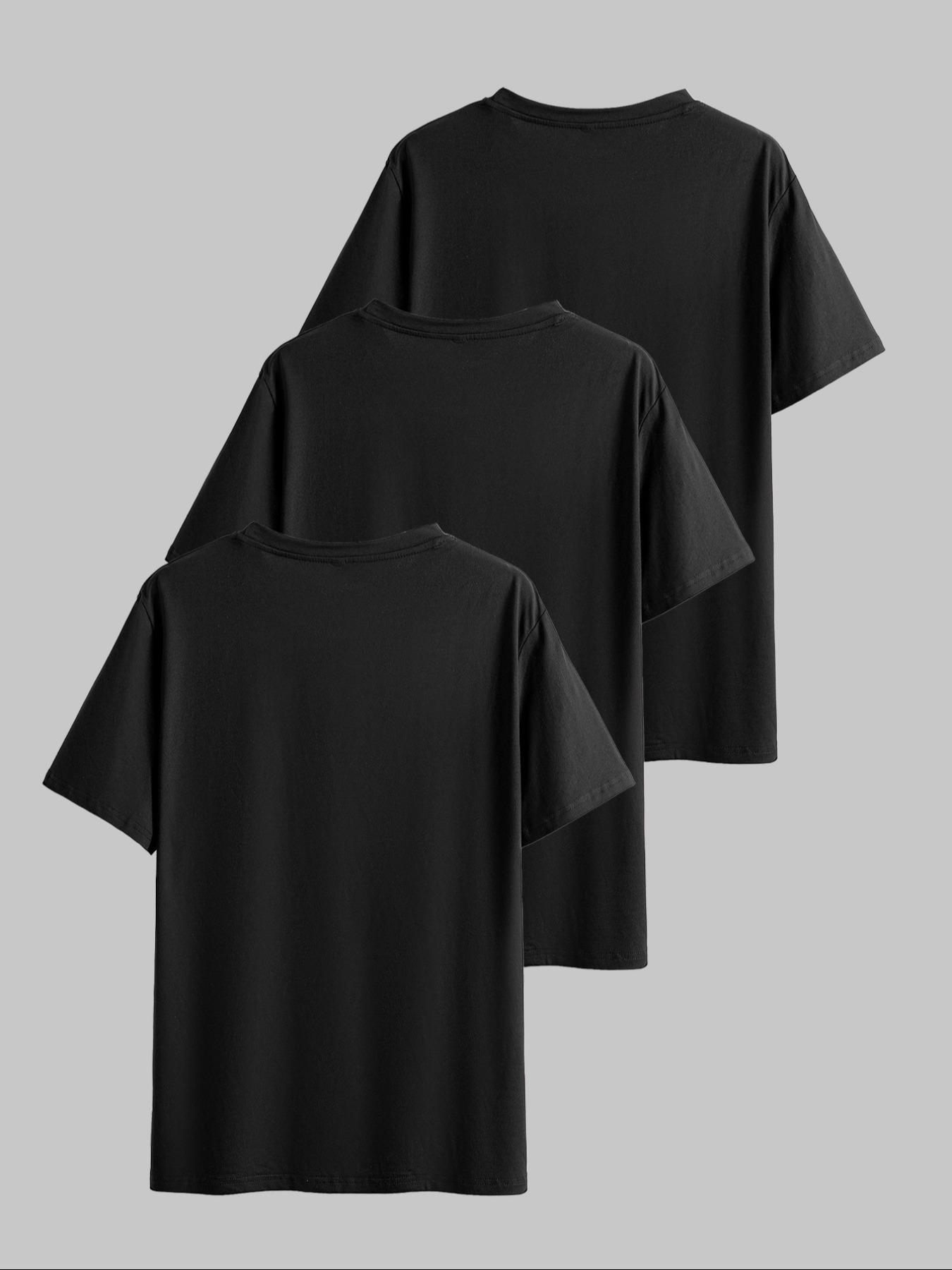 Men's Solid Color Round Neck Sleep Tee, Regular Fit Casual Soft Comfortable Short Sleeve PJ T-Shirt for Daily Home Wear, Men's Sleepwear for All Seasons