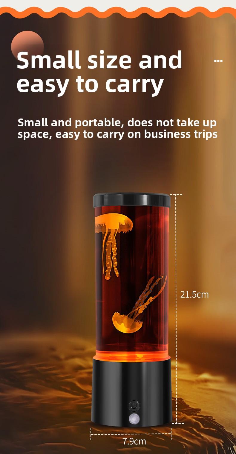 Aquarium Light Jellyfish Small Fish Volcano 3 Options RGB LED Remote Control Fish Tank Decorator Night Light Aquarium Decoration Pet Gift