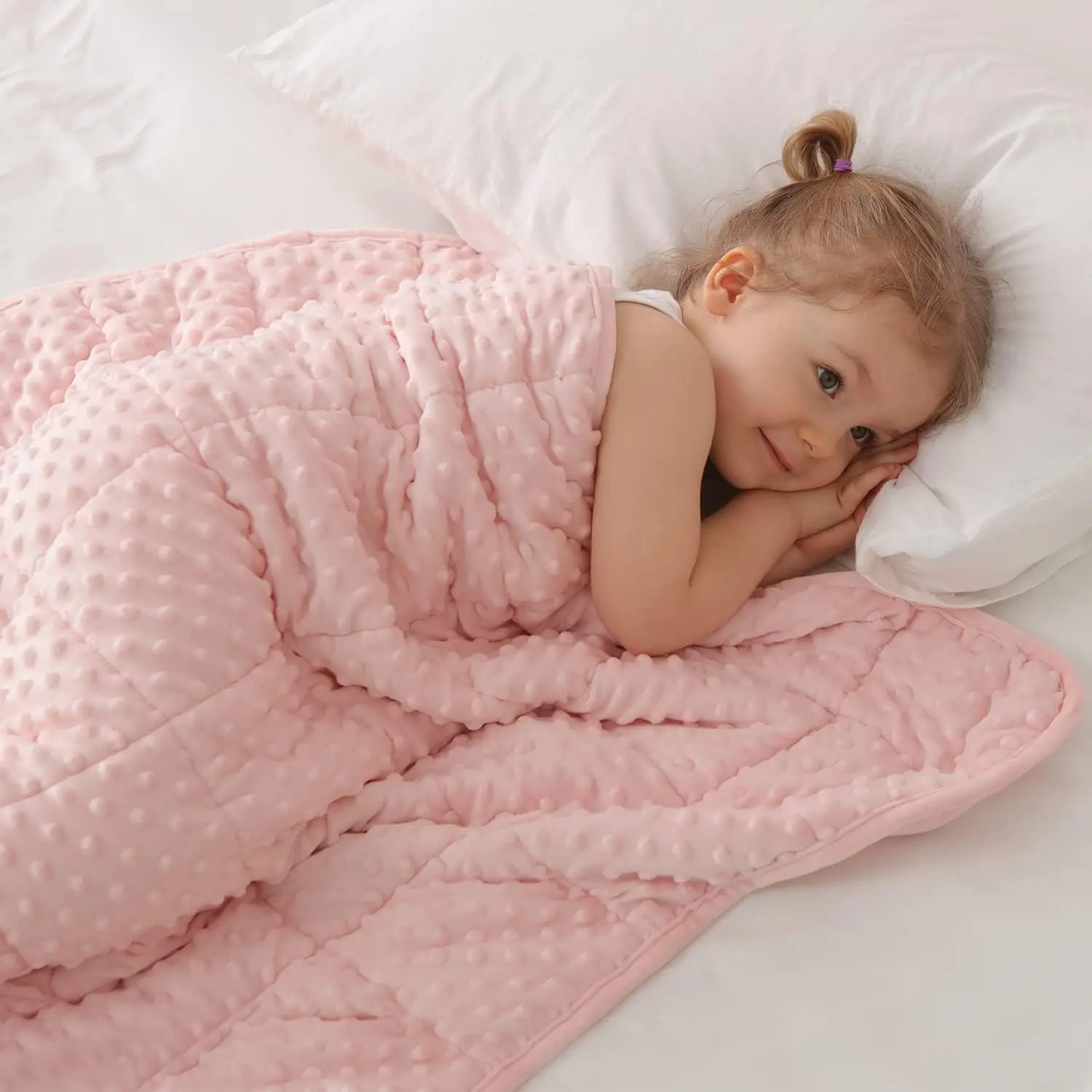 Weighted Blanket  5lbs (36"×48",) Breathable Soft Minky Weighted Throw Blanket for  ,Heavy Blanket with  Glass Beads