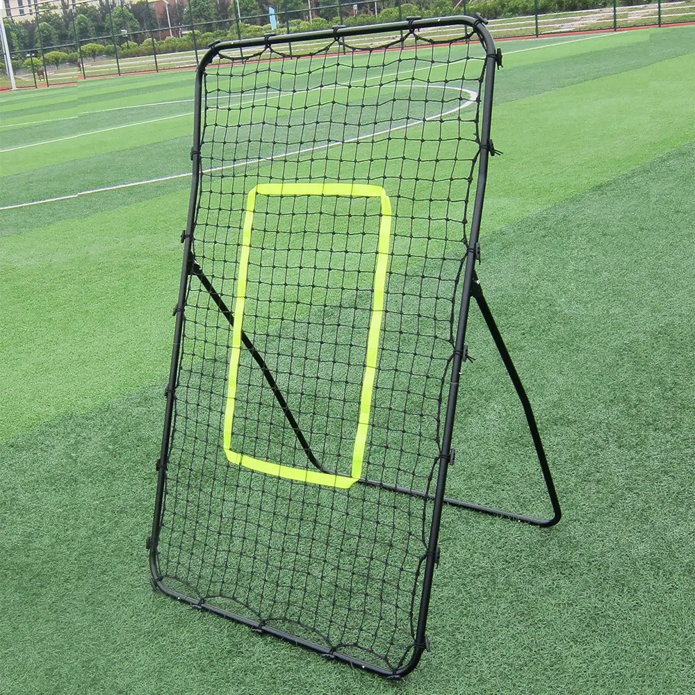 Portable Football Goal Set, 2-in-1 Soccer & Baseball Rebounder with Galvanized Steel Frame and PE Net for Youth Training in the Backyard, Beach, or Schools, Rebound Net