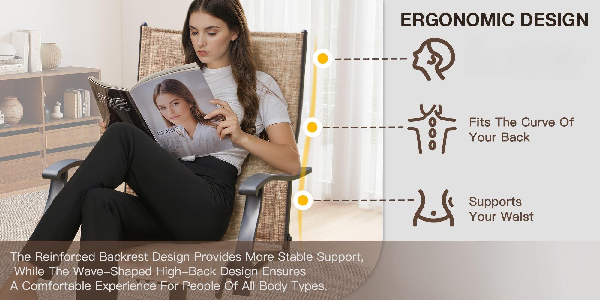 Outdoor Dining Chairs Set of 2, Patio Swivel Rocker Chairs with High Back, All-Weather Textilene & Metal Frame for Garden Deck Poolside, Blue/Brown/Gray Outdoor Dining Chairs Set of 2, Patio Swivel Rocker Chairs with High Back, All-Weather Textilene & Metal Frame for Garden Deck Poolside, Blue/Brown/Gray