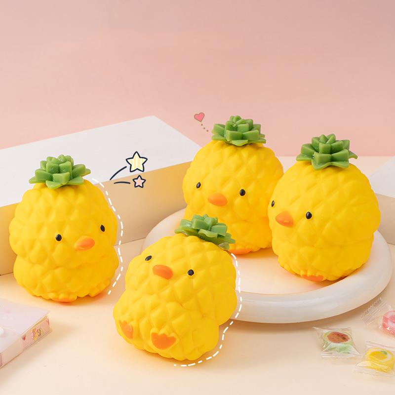 Pineapple Stress Ball Water Feeling Squishy Vent Toys Water Beads Squeeze Fidget Toy Anxiety Stress Relief Toy Sensory Squish