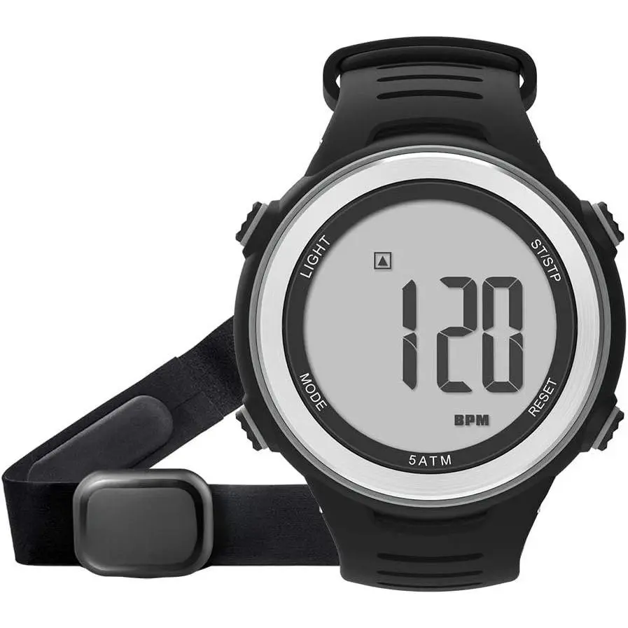 Multifunctional GPS Smart Watch for Men - Wearable Outdoor Workout Device with Exercise Records, Distance, Speed, Pace Tracking (Black, Blue, Red)