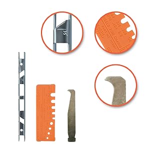 Chainsaw File 12 Pack, Chainsaw Sharpener File Kit Include 5/32 Inch*2, 3/16 Inch*2, 7/32 Inch*2 Round Chainsaw File,6" Flat File, Depth Gauge, Quick Check Gauge, Wood Handle, Filing Guide, Tool Pouch